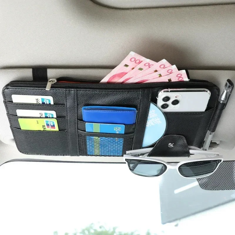 Tech Accessories Bag - Organisateur de pare-soleil de voiture multi-poches,