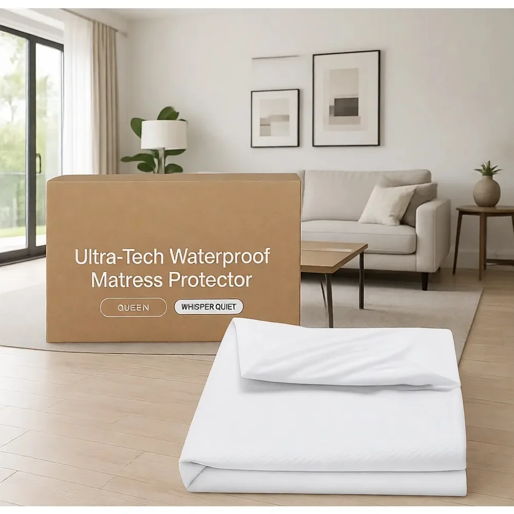 Tech Queen - Protège-matelas imperméable Ultra Tech Queen, avec