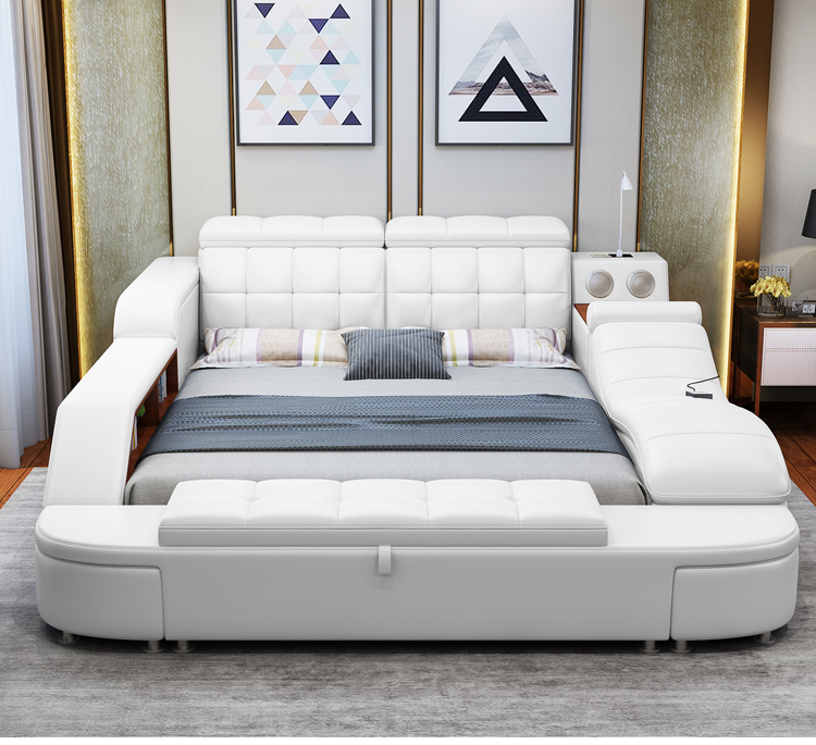 Tech Queen - Lit multifonctionnel King/Queen Size, lits intelligents