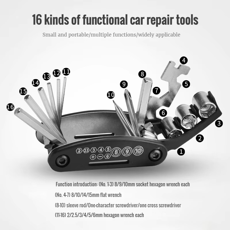 Useful Tech Accessories - Kit d'outils de réparation de vélo