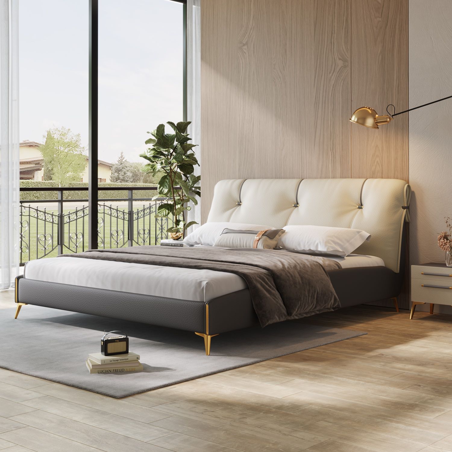 Lit double moderne de luxe lég - Tech Queen avis et prix